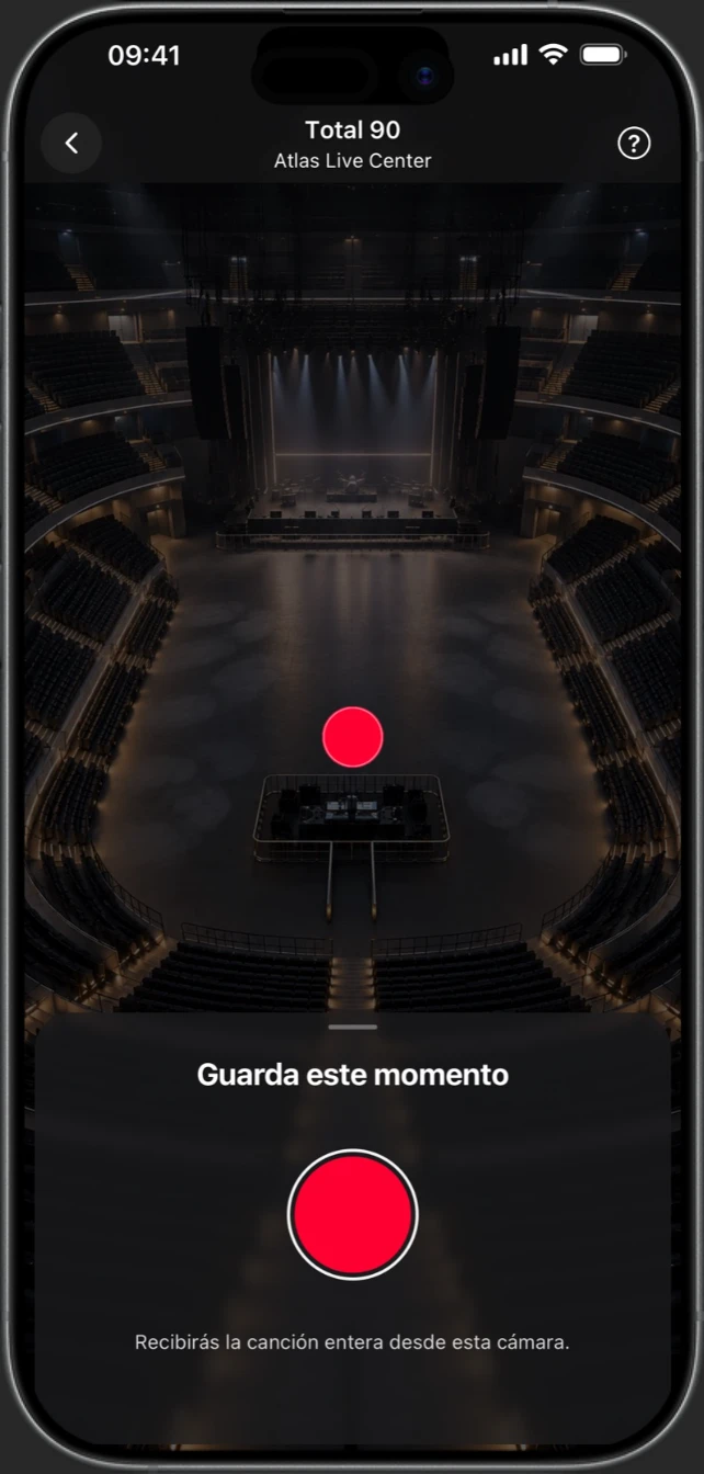 Pantalla de la app GODITI con el botón «Guarda este momento»